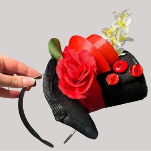 Handmade Mini Mad Hatter Headband Tea Party Cosplay Costume